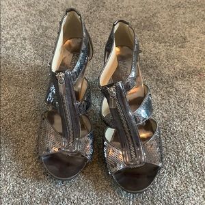 Michael Kors silver sequence shoes size 9.5